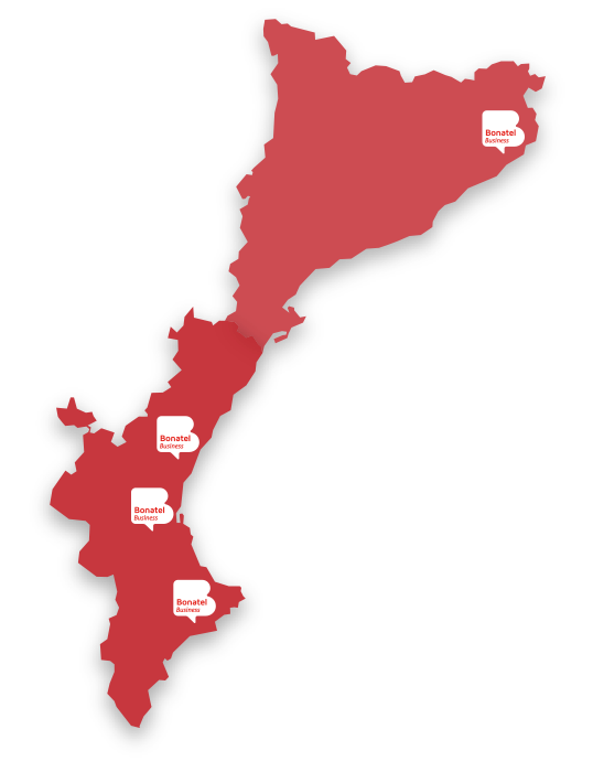 mapa con las delegaciones de bonatel